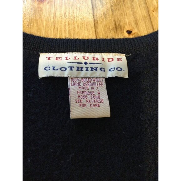 Vintage Telluride Womens Wool Holiday Vest Festive Embroidery M 3D Knit Patchwor - Picture 4 of 8